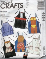 4584 NOVELTY ADULT CONTRAST PARTY APRONS, BOTTLE CVR PATTERN